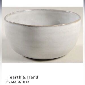 Set of 2, Hearth and Hand Gray Glazed Stoneware Fruit/Dessert Bowl